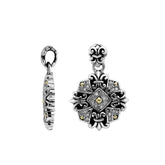 APG-8053-DY Sterling Silver Pendant With 18K Gold And Diamond Jewelry Bali Designs Inc